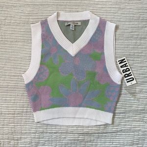 Floral Urban Outfitters Sweater Vest
